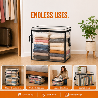 Storage Box with Hinged Lid