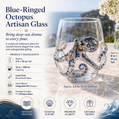 🌊 3D Ocean Animal Artisan Glassware Collection | For Fresher Sips, Sunlight-Catching Details, Coastal Elegance & Elevated Home Bar Vibes ✨