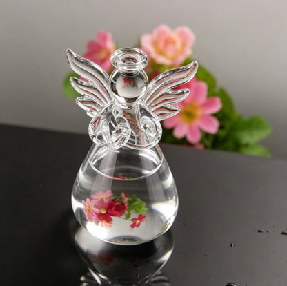 🕊️ Guardian Angel Flower Vase – Handmade Glass Keepsake | “I’m Always With You” Gift for Mother, Wife, or Friend 💐
