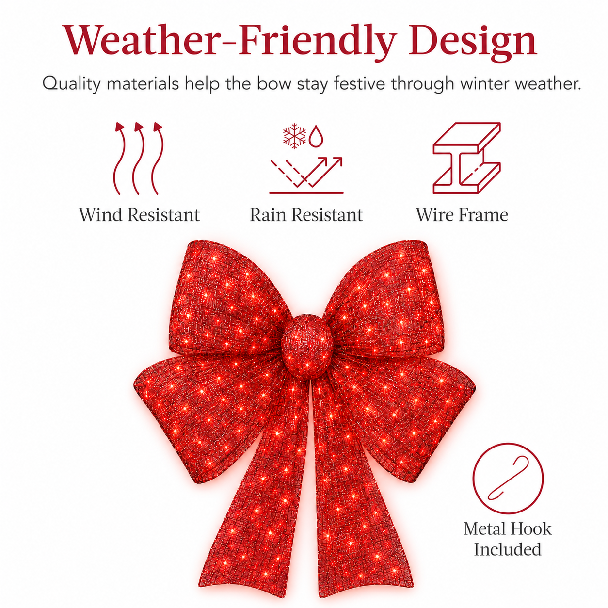 🔥55% OFF Hot Sale🎁✨🎄 48-Inch Lighted Christmas Bow 🎀