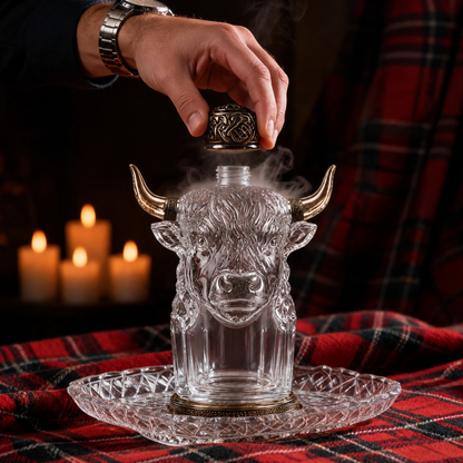 🔥Last Day 60% OFF🐮🥃Highland Cow Private Cask 21 Years Cow Head Shaped Scotch Whisky Bottle