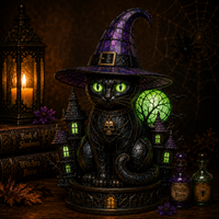 Skull Cat Witch