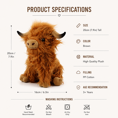 🎓 Graduation Highland Cow Plush – The Ultimate Sentimental Keepsake