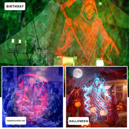 🎃🔥Halloween Skull Dynamic Light 10 Unique HD Projection Patterns