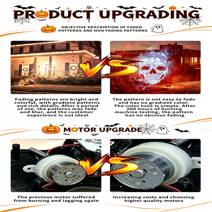 🎃🔥Halloween Skull Dynamic Light 10 Unique HD Projection Patterns