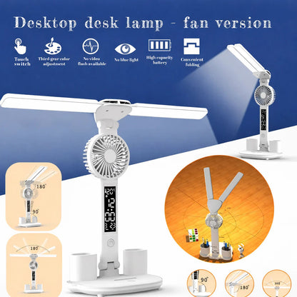 🔥Desktop Desk Lamp Fan with Smart LED Display & Touch Control