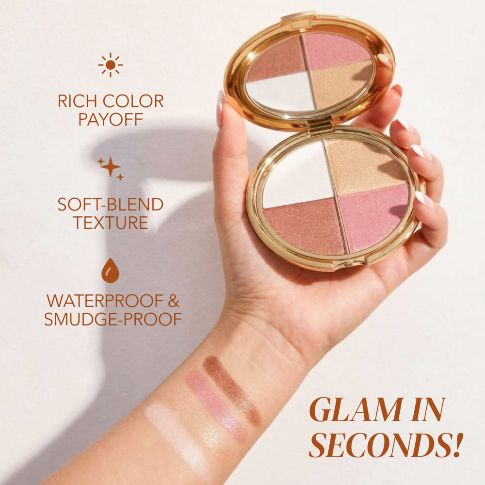 ✨ Last Day Buy 1 Get 1 Free ✨Glow Wardrobe Highlighting Eye & Cheek Palette