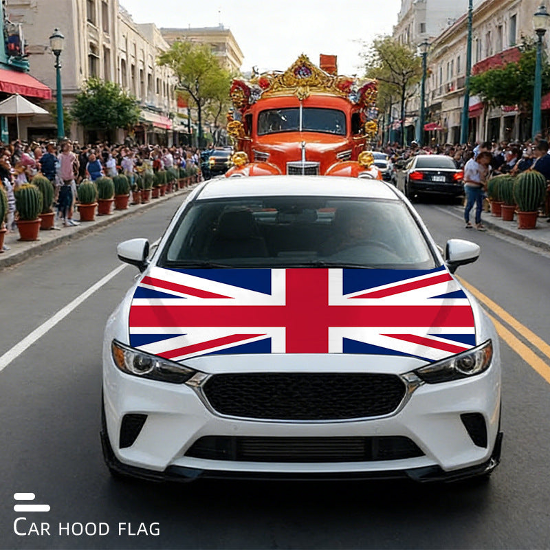 Show Your American Pride – American Flag Car Hood Cover Universal Size | 4th of July Ready🦅
