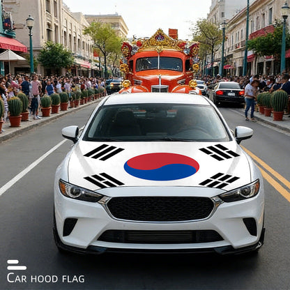 Show Your American Pride – American Flag Car Hood Cover Universal Size | 4th of July Ready🦅