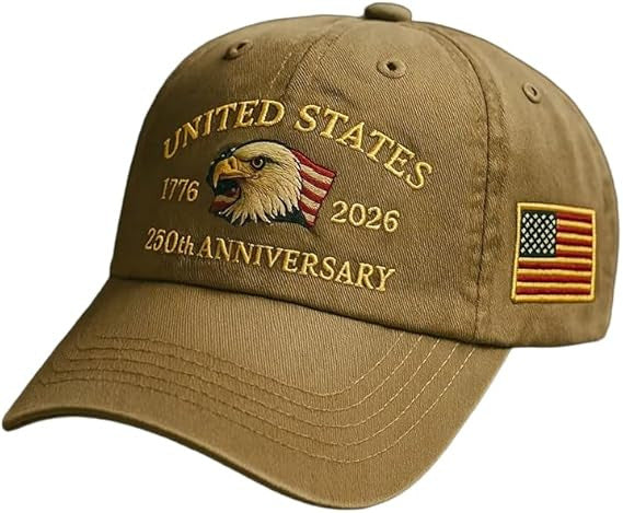🔥🔥 USA 250th Anniversary Limited Edition Hat+ Free Commemorative Pin🦅 Limited Release🎆 Honor 250 Years of Freedom