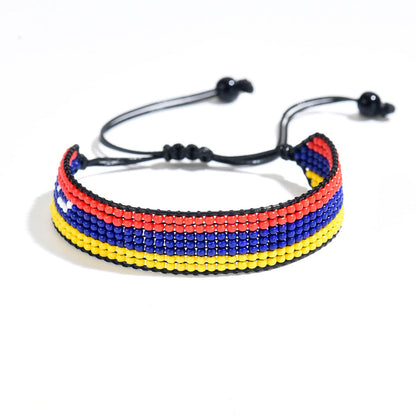 Country Flag Beaded Bracelet – Rep Your Nation, Bead by Bead