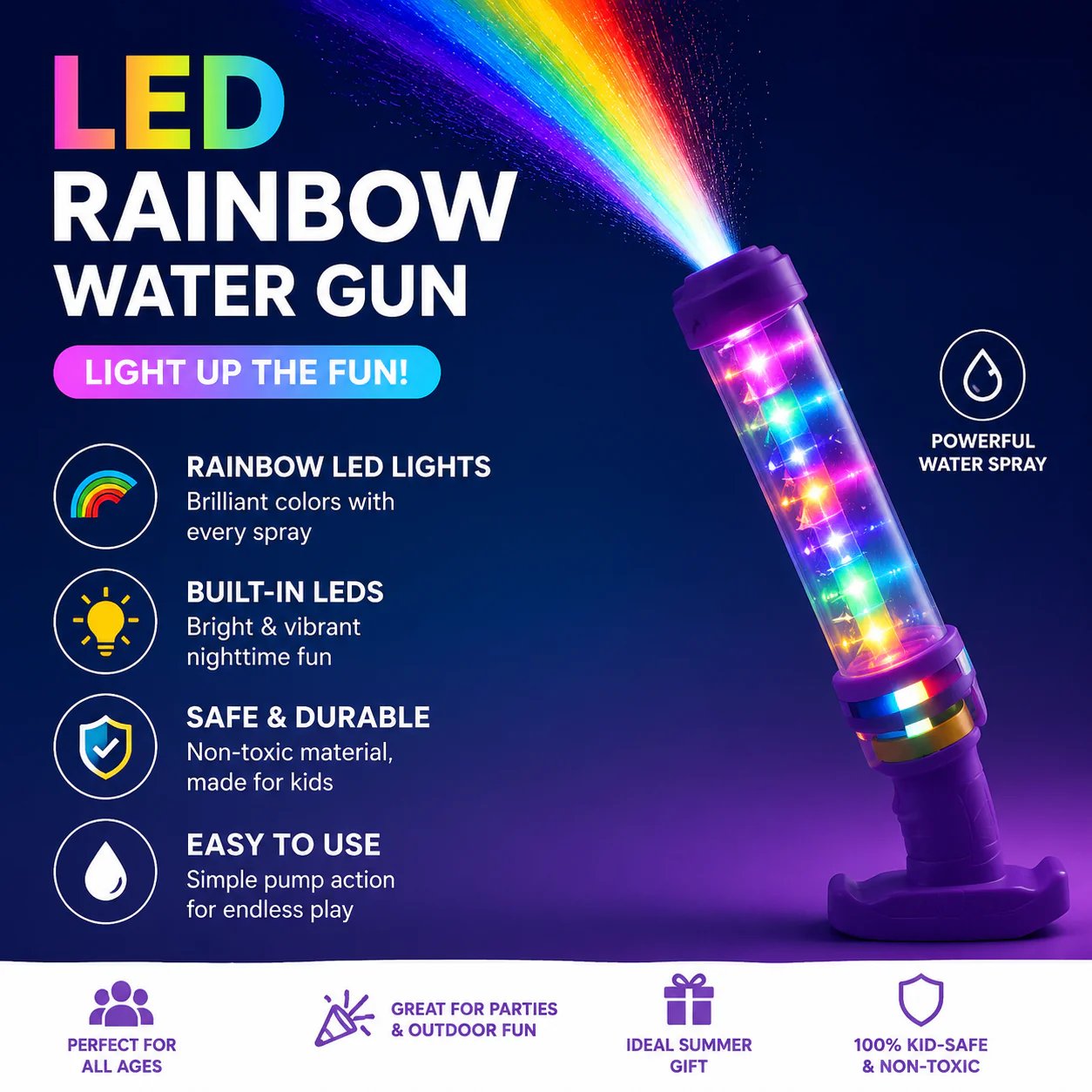 🎉🌈 Turn Every Backyard Into a Rainbow Light Show💦