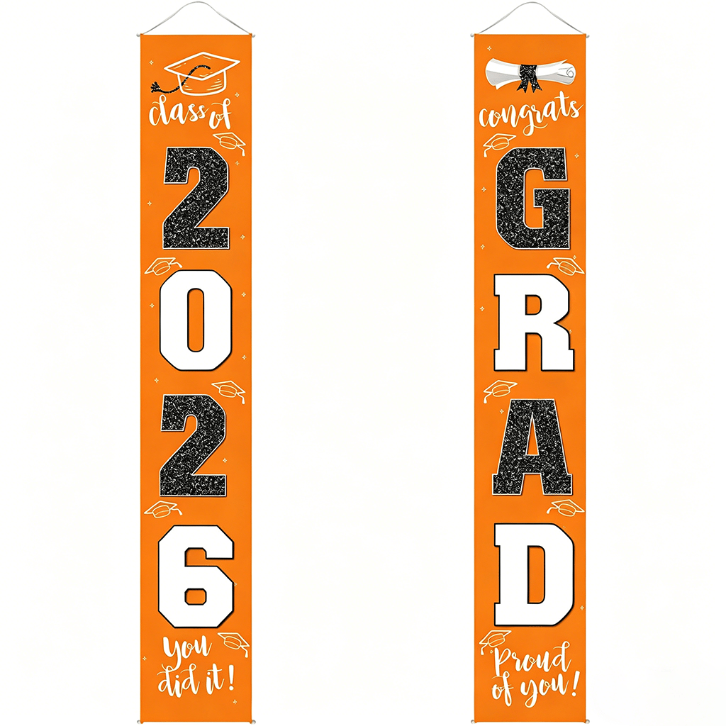 🎓Class of 2026 Graduation Banner | Congrats Grad Front Door Porch Decor for Graduation Party