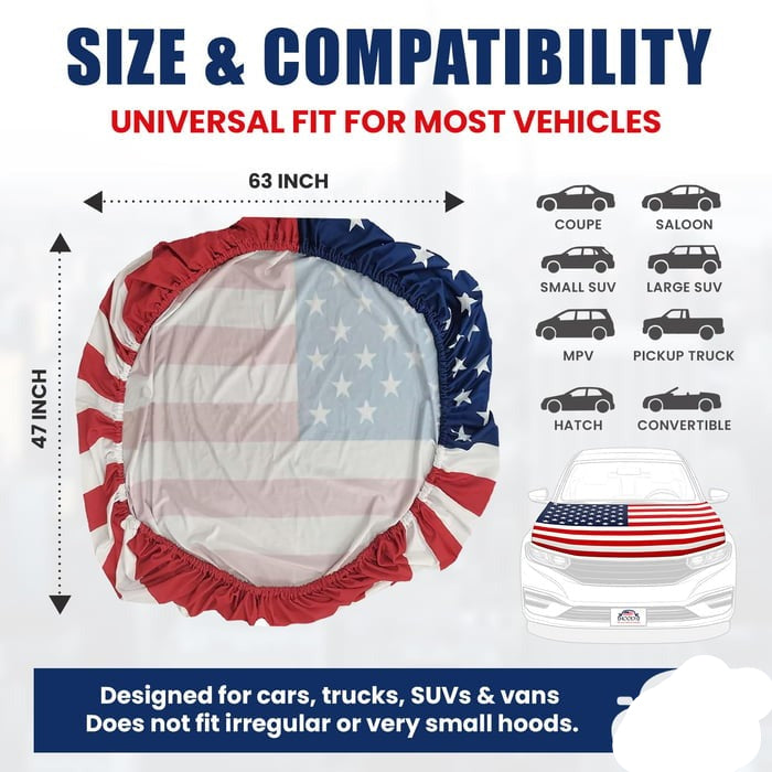 🎉4th Of July Flash Sale 65K+🔥American Car Hood Flag🦅