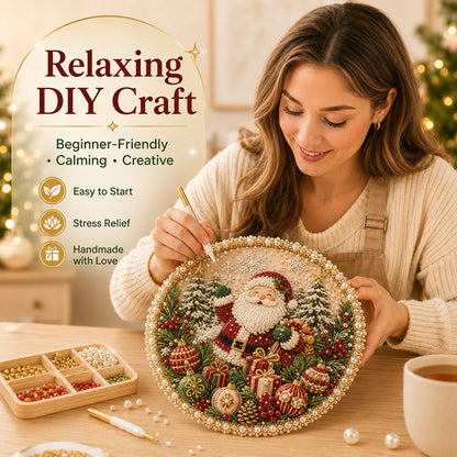 🌸🌻🍂🎄✨ Four Seasons & Holiday Pearl Art Hanging Wreath Kit | Luxury Flocked Canvas with Scratch-Resistant Non-Fading Pearl Beads DIY Handmade Seasonal Decor 💎