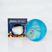 Brown-white Hamster+Blue Ball