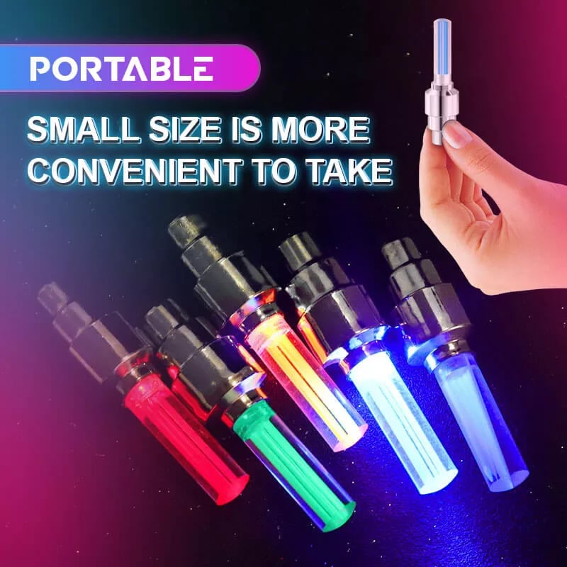 🚗 Universal Waterproof LED Wheel Lights for Car, Bike & Motorcycle