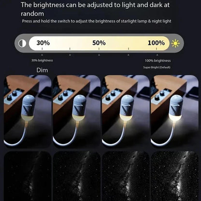 🌌 Mini Galaxy Star Projector – Dynamic Ambient Lighting for Bedrooms, Cars & Relaxing Spaces