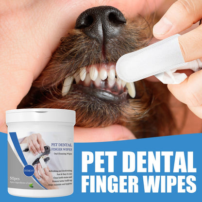 🔥40% discount-Pet Teeth Macular Bacteria Cleaning Finger Wipes