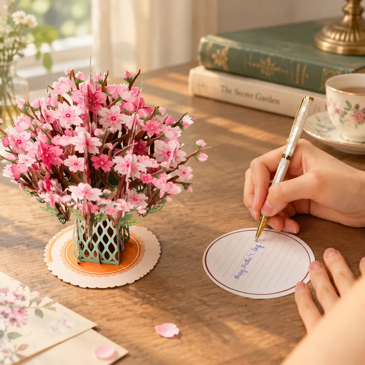 🏆50K+ SOLD! 🌼💌 Forever-Blooming 3D Flower Pop-Up Card– Personalized Love Message & Everlasting Bloom 🎁