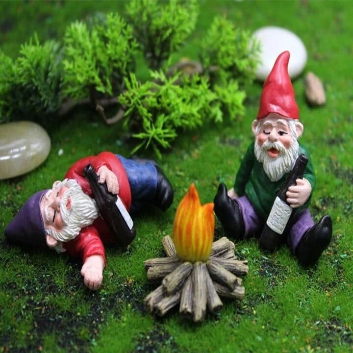 🔥 46% OFF Today — Drunk Dwarf Garden Gnome Figurines | Funny Resin Statue Set 🎁