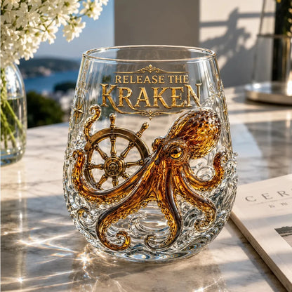 Release The Kraken Pirate Glass Collection — 3-Piece Legendary Ocean Treasure Set - KRAKEN RISE GLass