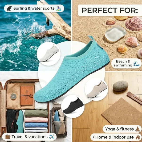 Women's Barefoot Water Shoes Travel House Slippers