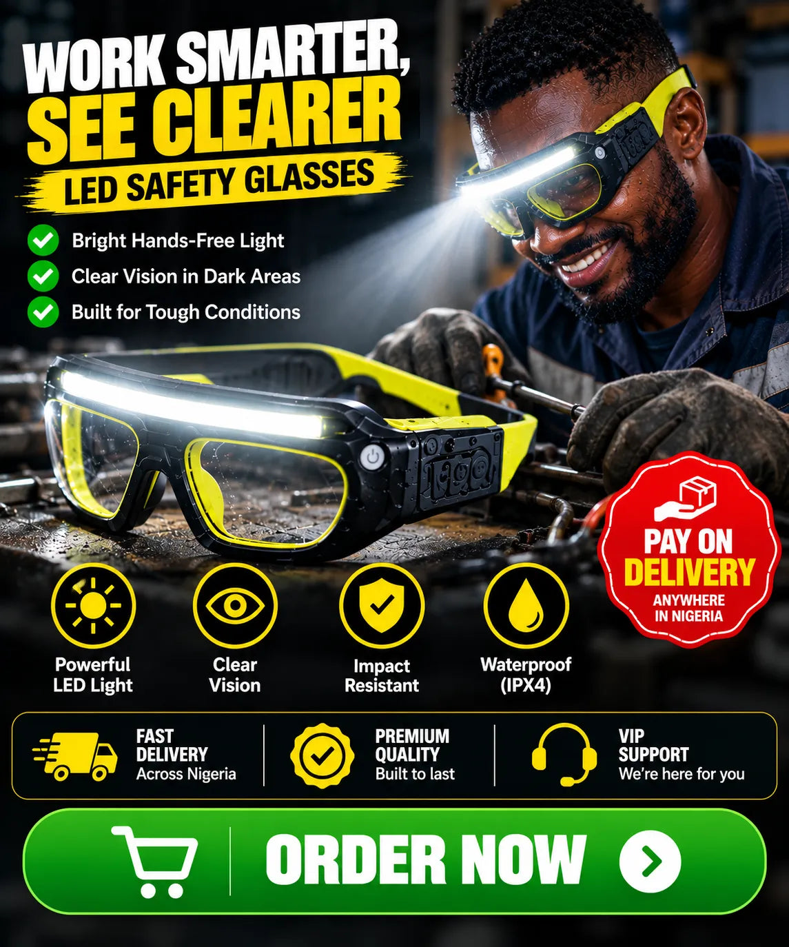 Rechargeable LED Glasses Headlamp