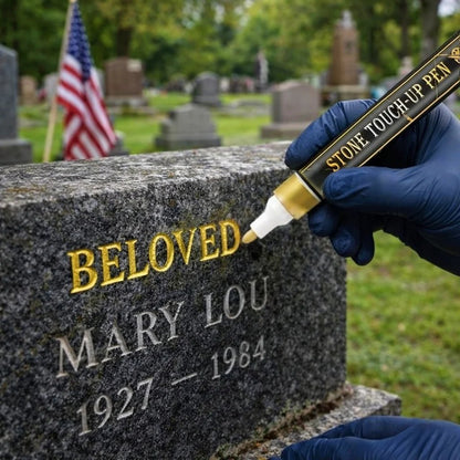 Tombstone Marker Pen – Restore Faded Grave Inscriptions | Gold, Black & Red | Weatherproof