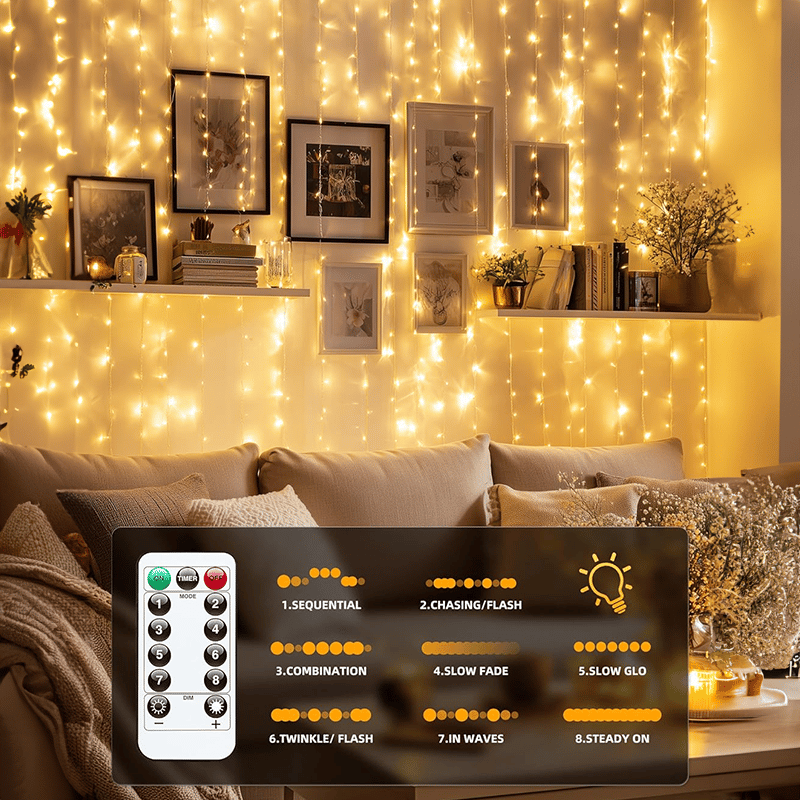 🔥50% discount-Remote-Control Led Curtain Light-9.8*9.8 FT