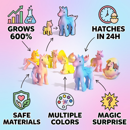 🦄Magical Hatching Unicorn Surprise Eggs✨6 Pack Enchantment & Surprise💦Water-Grow & Spark Joy — Kids’ Enchanted Surprise Toy🎁