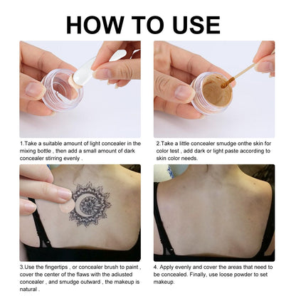 💥🔥Tattoo Concealer Makeup, Full Coverage Concealing Cream