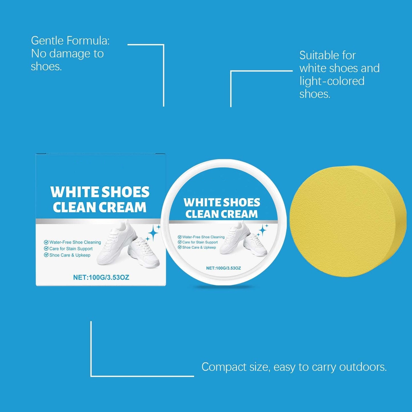💥50% OFF Today Only — White Shoes Clean Cream | Waterless & Instant Results ✨