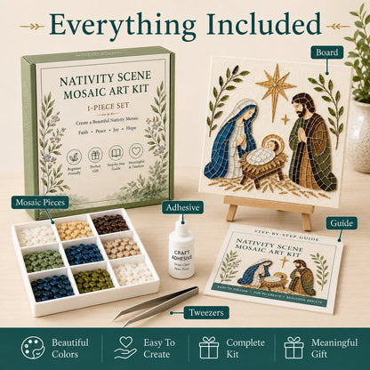 💥 LAST DAY 49% OFF - Nativity DIY Art Kit – Beginner-Friendly ✨