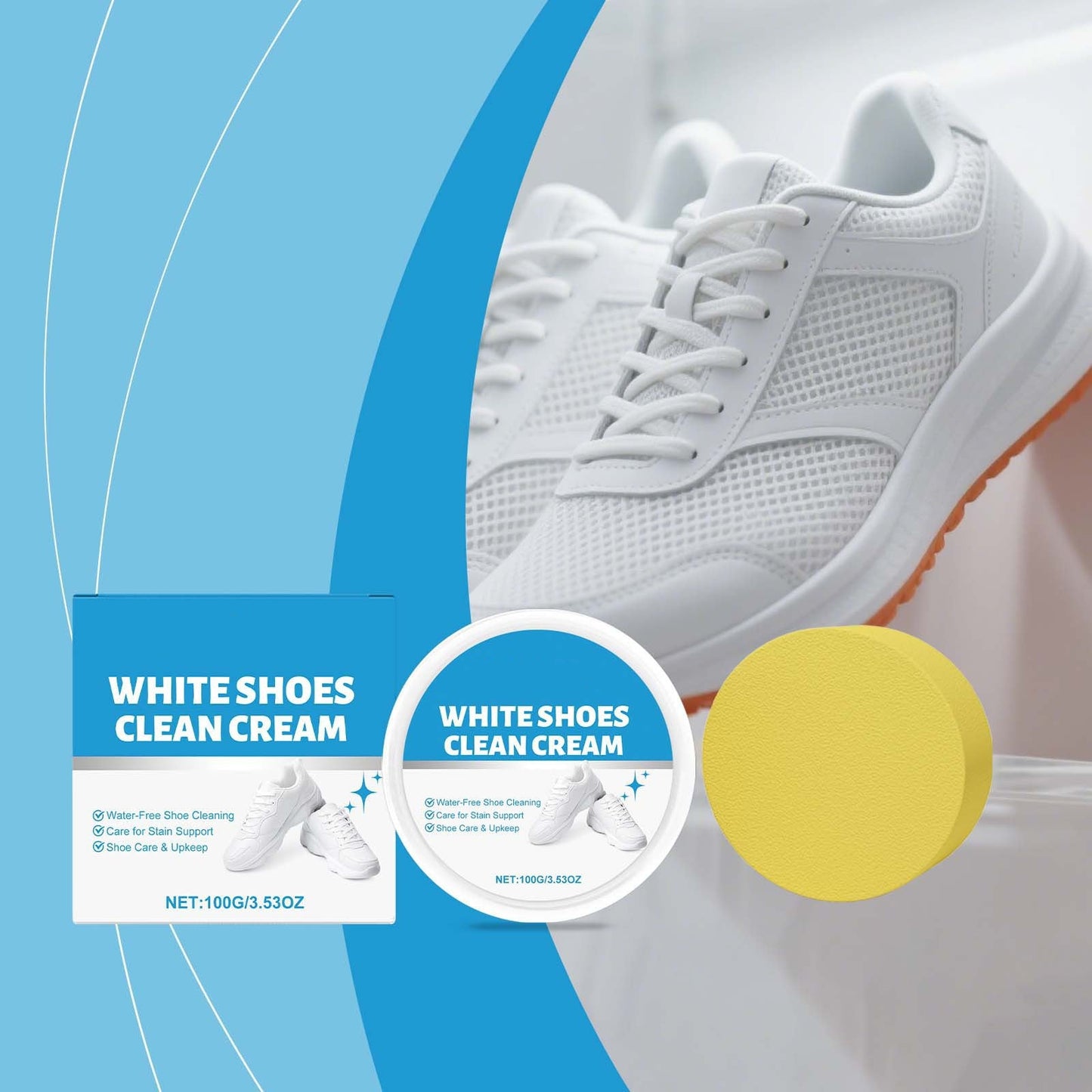 💥50% OFF Today Only — White Shoes Clean Cream | Waterless & Instant Results ✨