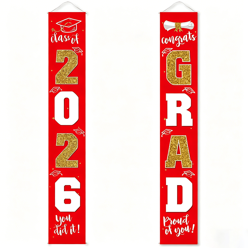 🎓Class of 2026 Graduation Banner | Congrats Grad Front Door Porch Decor for Graduation Party