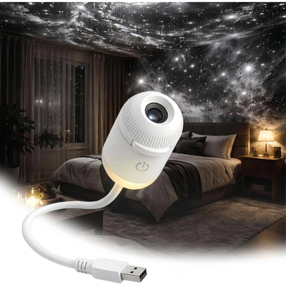 🌌 Mini Galaxy Star Projector – Dynamic Ambient Lighting for Bedrooms, Cars & Relaxing Spaces