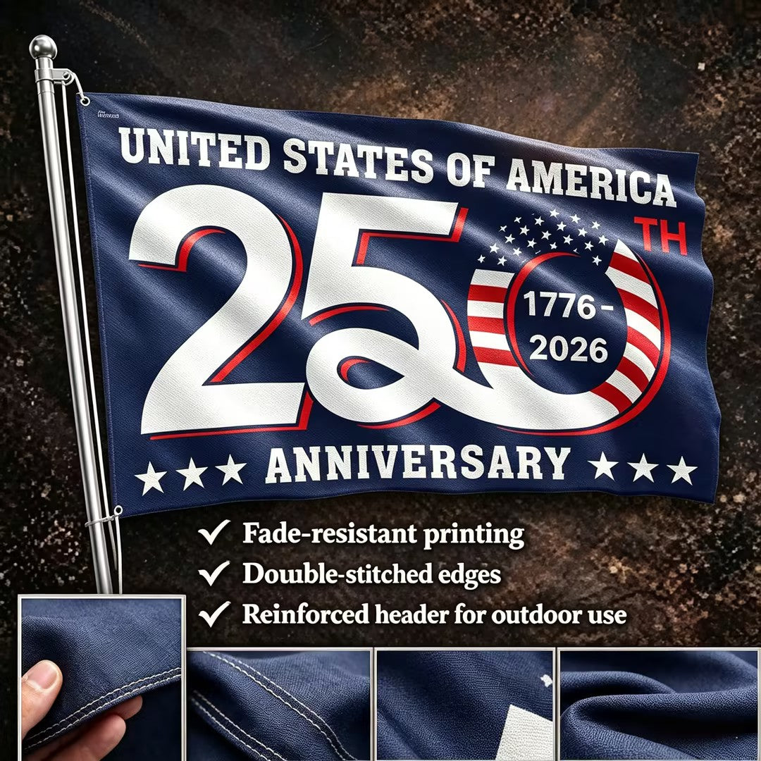 US 250th Anniversary 1776-2026 Grommet Flag 🏴󠁵󠁳󠁡󠁿 Special Offer Today 🔥