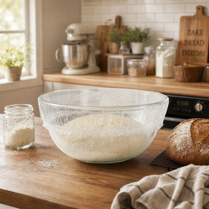 🔥Buy More Save More🔥100pcs Medium Reusable Elastic Plastic Bowl Covers - Kitchen Bread Proofing