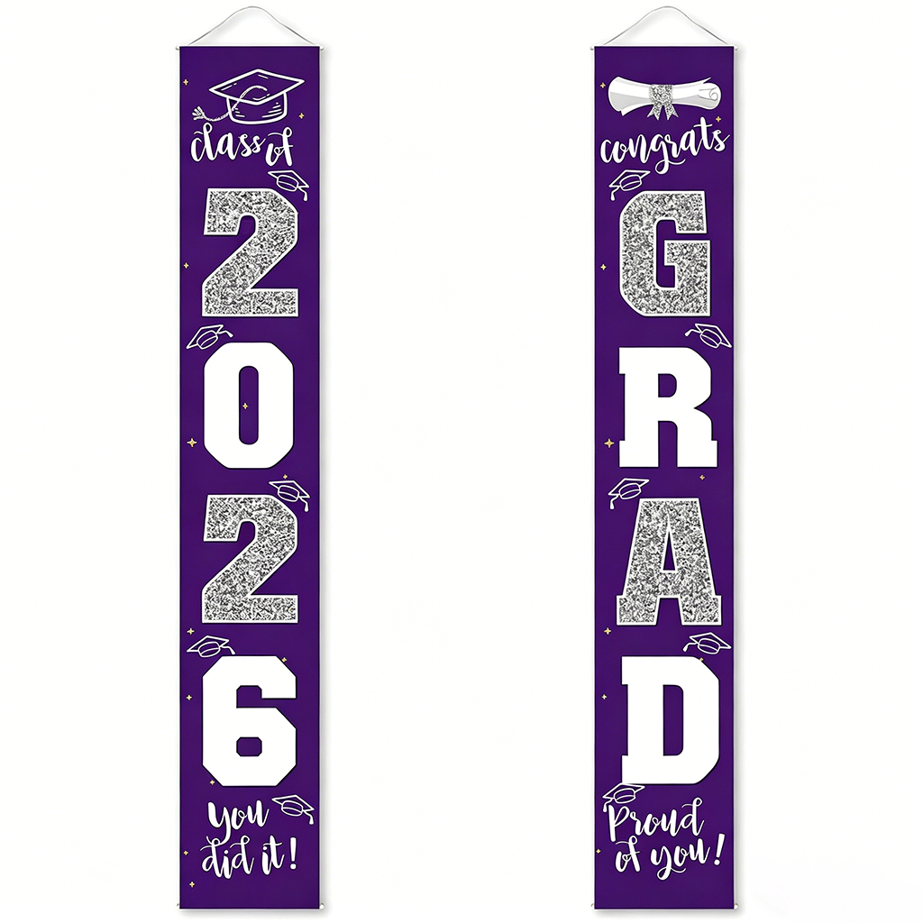 🎓Class of 2026 Graduation Banner | Congrats Grad Front Door Porch Decor for Graduation Party