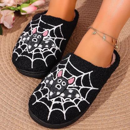 Halloween Pumpkin Slippers – Cozy Warm Indoor House Shoes