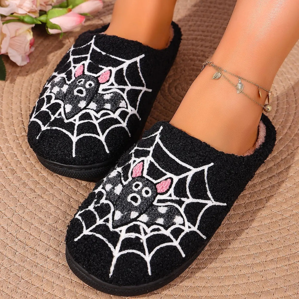 Halloween Pumpkin Slippers – Cozy Warm Indoor House Shoes