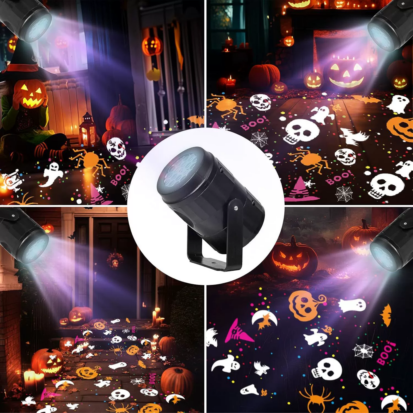 🎃🔥Halloween Skull Dynamic Light 10 Unique HD Projection Patterns