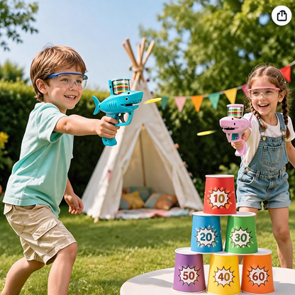 Foam Disc Shooter, Foam Disc Launcher, Summer Activities, and Party Favors for Ages 6-12