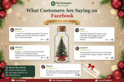 🎄Christmas Tree Message Bottle Ornament |🎁Voice Recording Keepsake Gift | 🔋AAA Batteries Not Included