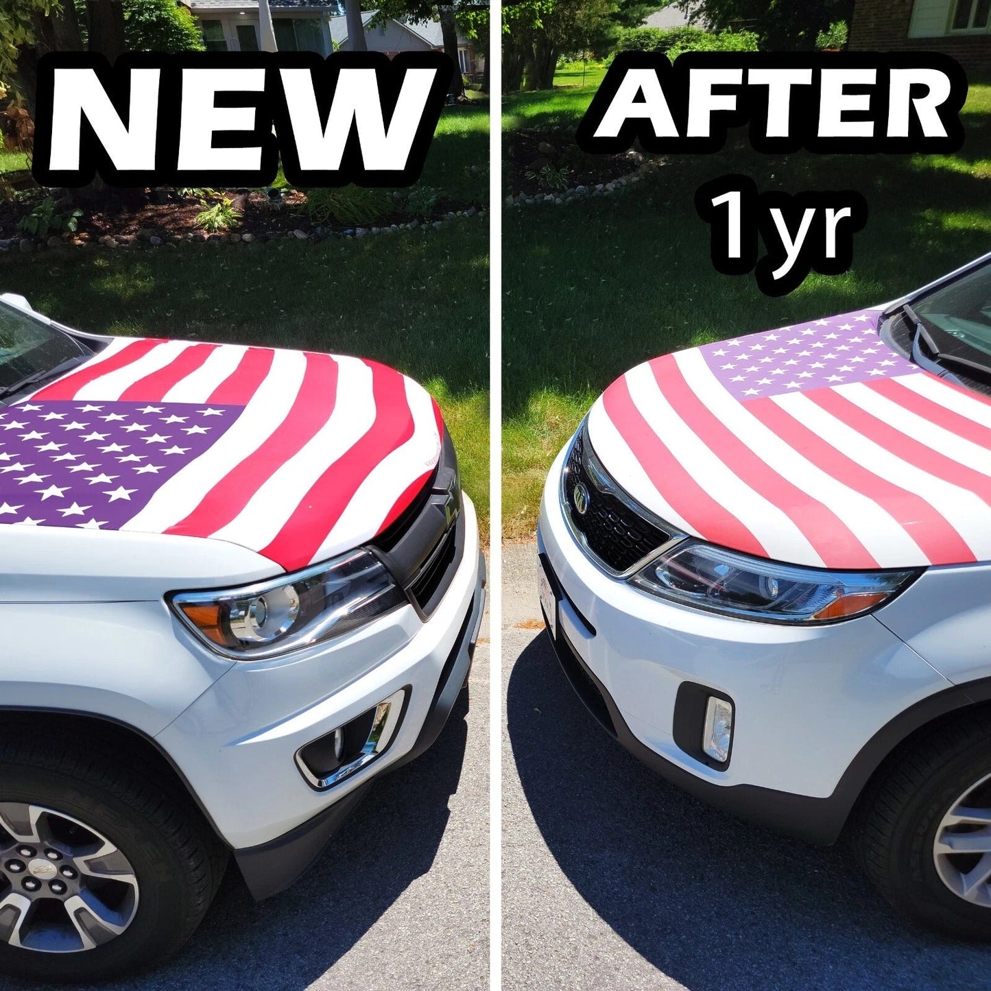 Show Your American Pride – American Flag Car Hood Cover Universal Size | 4th of July Ready🦅