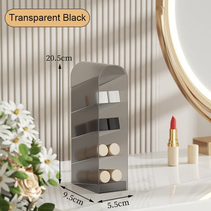 360° Rotating Toothbrush Holder with Lid, Dustproof Toothbrush & Toothpaste Storage Rack, Bathroom Organiser for Vanity Counter, Family Bathroom Accessory