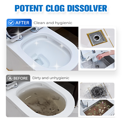 ⚡ Drain Clog Dissolver 320g | Clears Pipes Fast — Hair, Grease & Soap Scum Gone in Minutes 🔥
