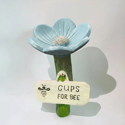 🌸Flower-Shaped Ceramic Bee Watering Station