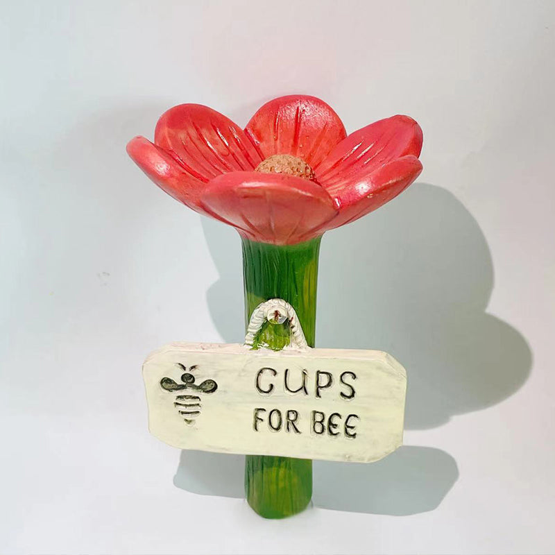 🌸Flower-Shaped Ceramic Bee Watering Station